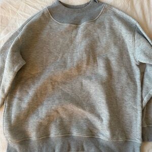 Grey Mockneck Sweatshirt